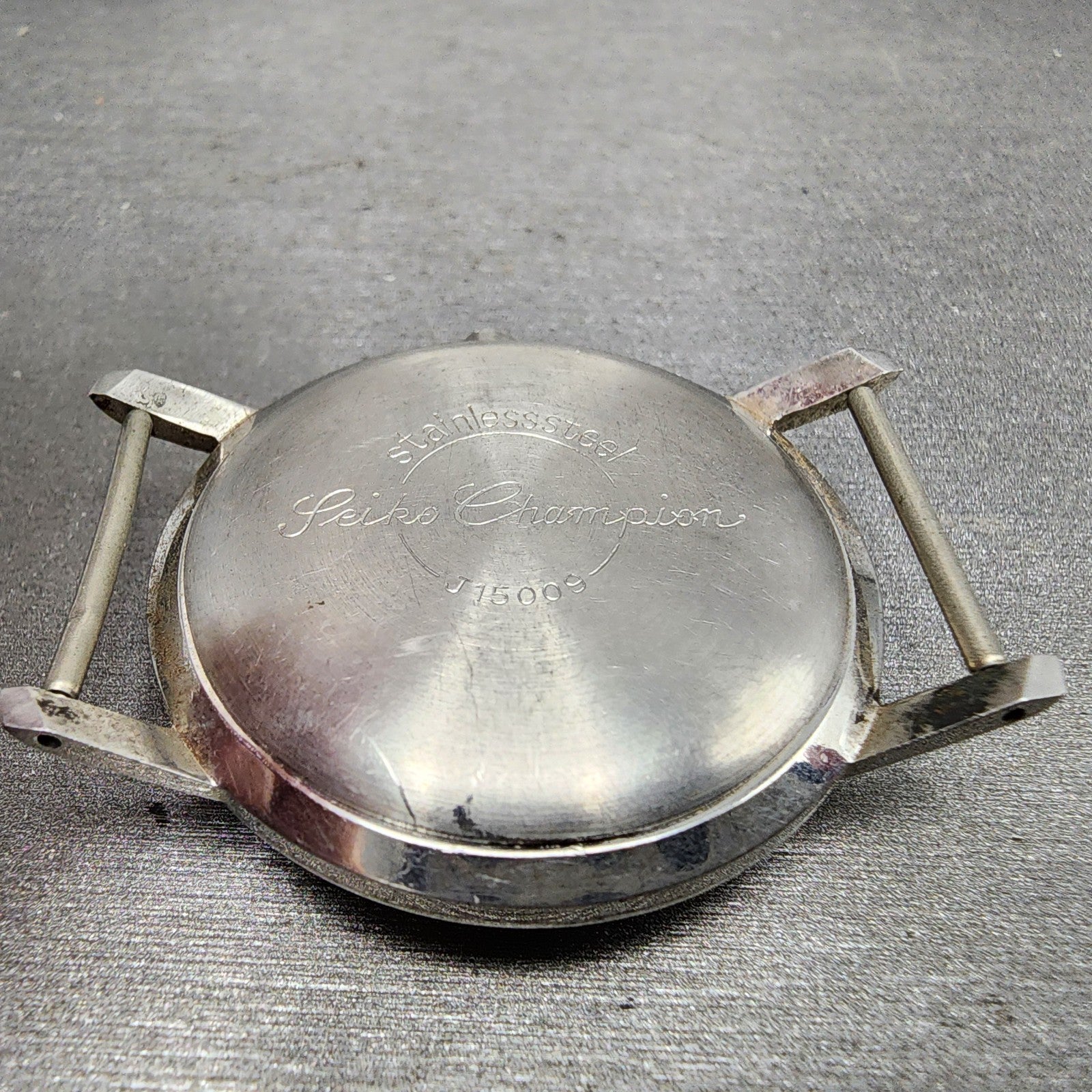 Seiko Champion Watch Case Stainless Steel Round  36mm J15009 VTG6