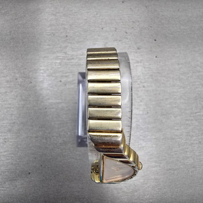 Seiko Watch Women 14mm Gold Dial Gold Tone Asymmetrical 1F20-5D59 New Battery4