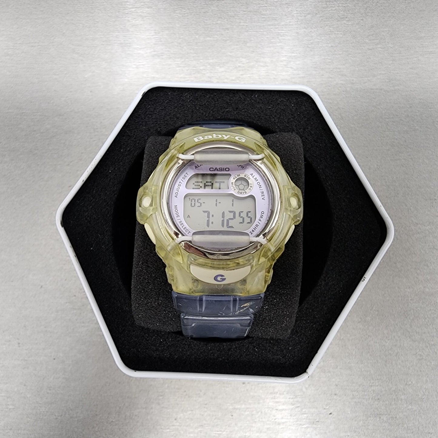 Casio BabyG Watch Women 40mm Digital Alarm Chrono Clear Case New Battery0