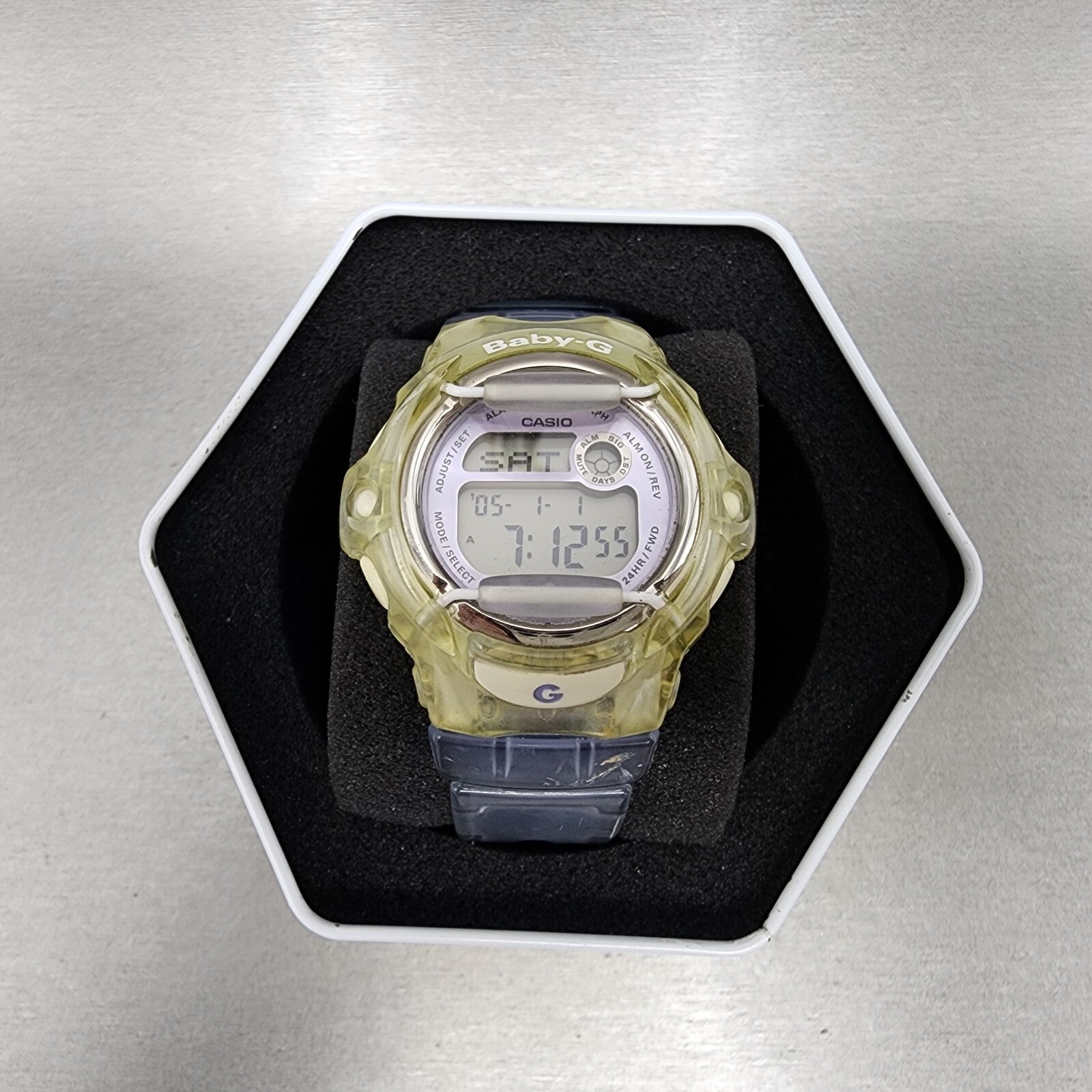 Casio BabyG Watch Women 40mm Digital Alarm Chrono Clear Case New Battery0