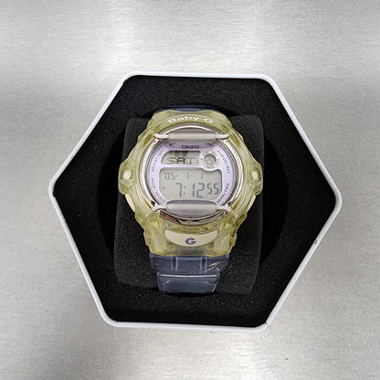 Casio BabyG Watch Women 40mm Digital Alarm Chrono Clear Case New Battery0