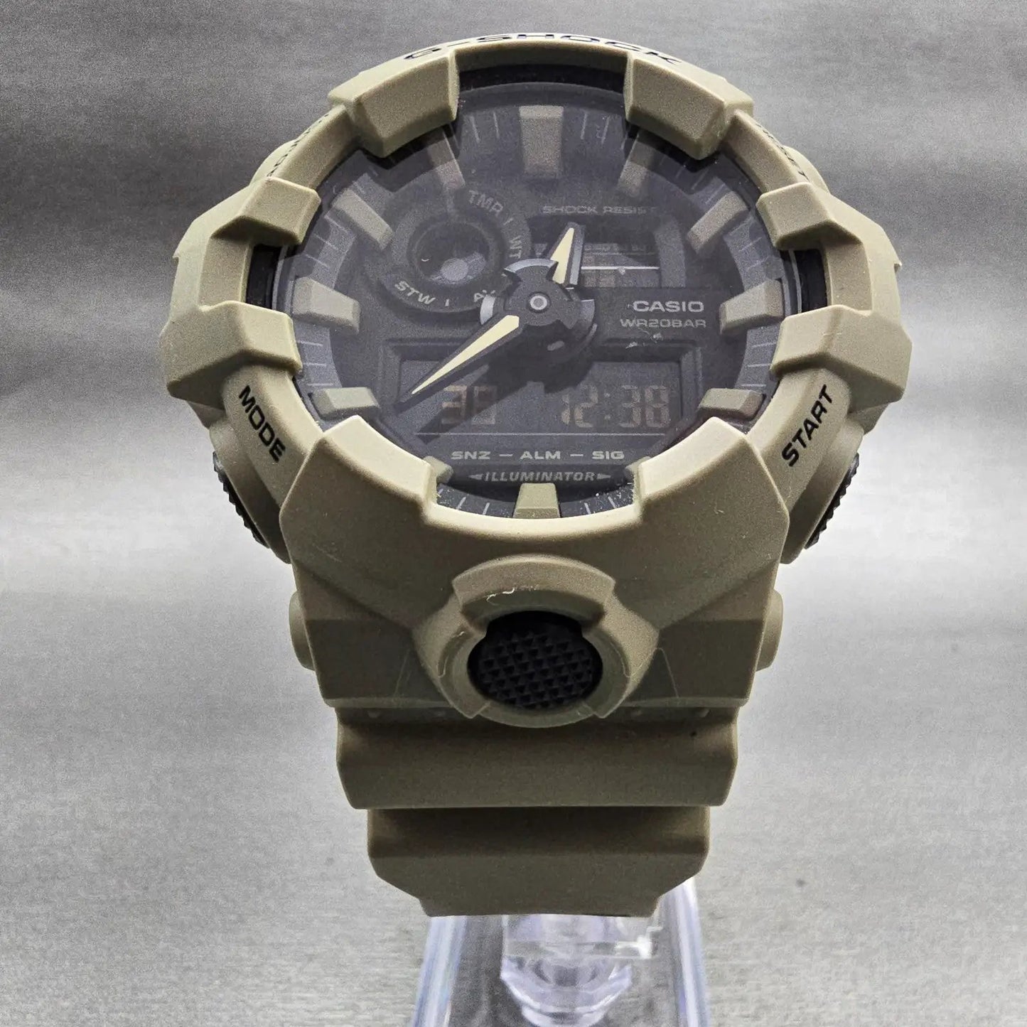 Casio G-Shock GA-700UC Watch Men 53mm Black Beige Chronograph Alarm New Battery5