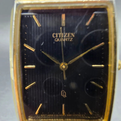 Citizen Tank Watch Men 25mm Black Dial Gold Tone Rectangle 6031-K00799 PARTS2