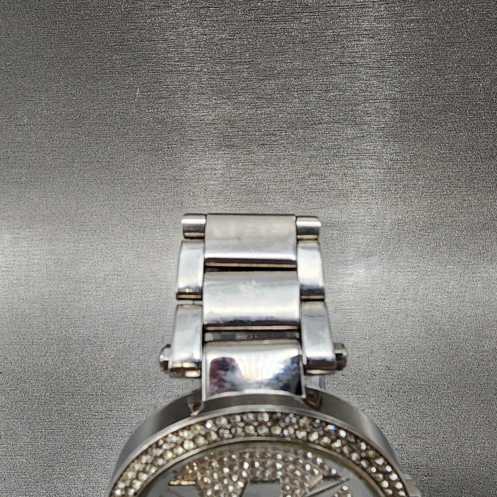 Michael Kors Parker Watch Women 39mm Silver Dial Silver Tone Round New Battery4