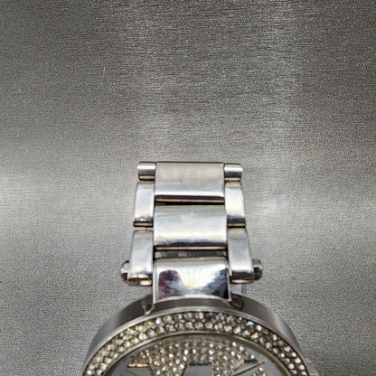 Michael Kors Parker Watch Women 39mm Silver Dial Silver Tone Round New Battery4