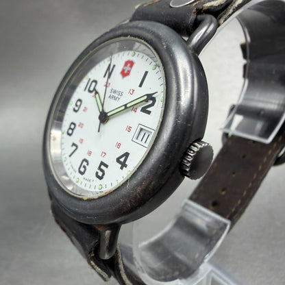 Victorinox Swiss Army Cavalry Watch Men 37mm White Dial Black Tone PARTS KPO3