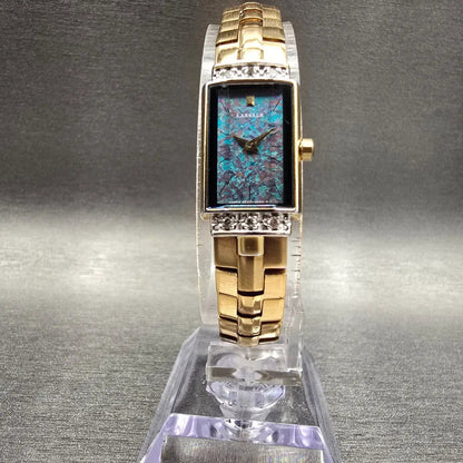 Seiko Lassale Watch Women 13mm Blue Dial Gold Tone Gemmed 2E20-6899 New Battery5