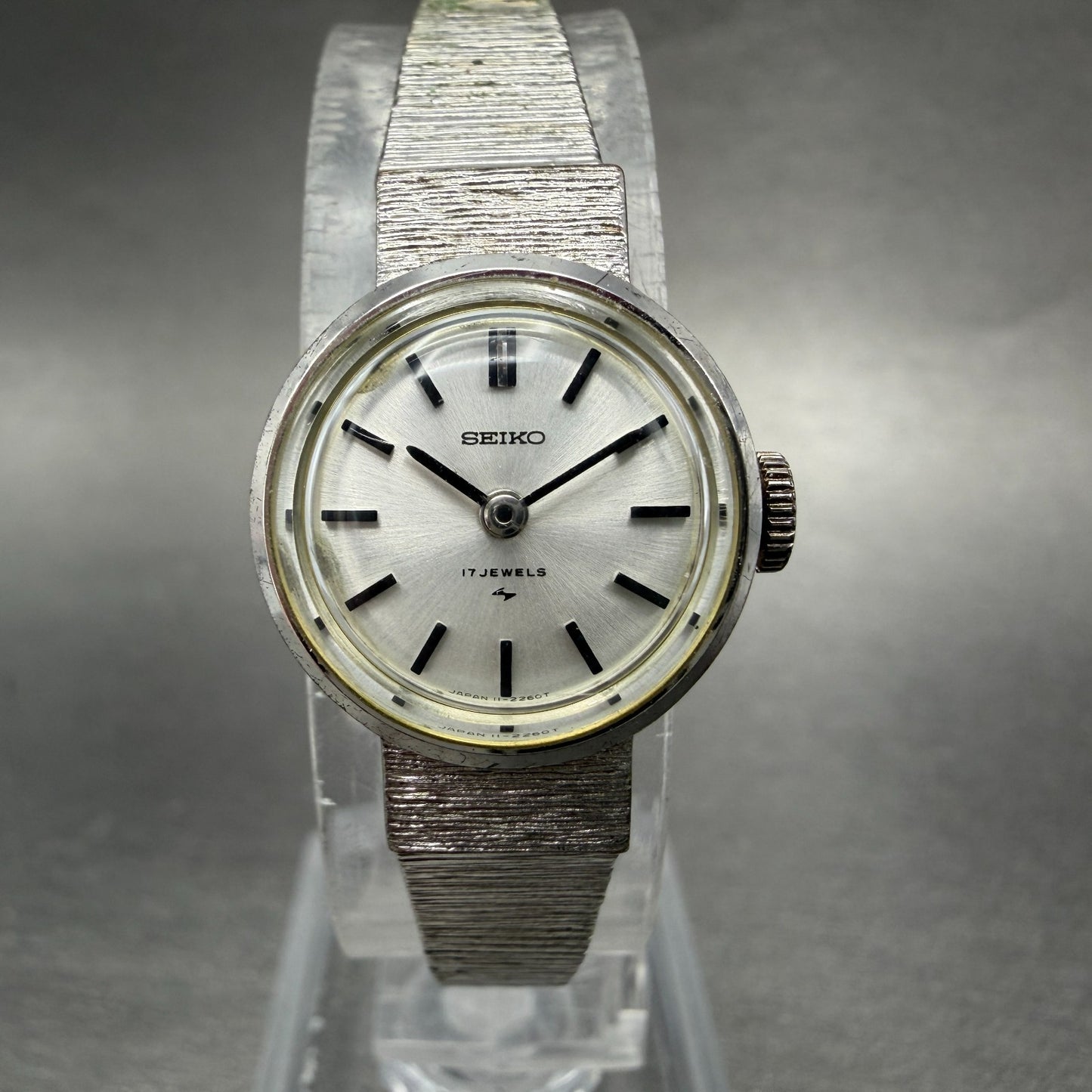 Seiko Watch Women 18mm Silver Dial Silver Tone Round Manual 11-0760 Runs Vintage0