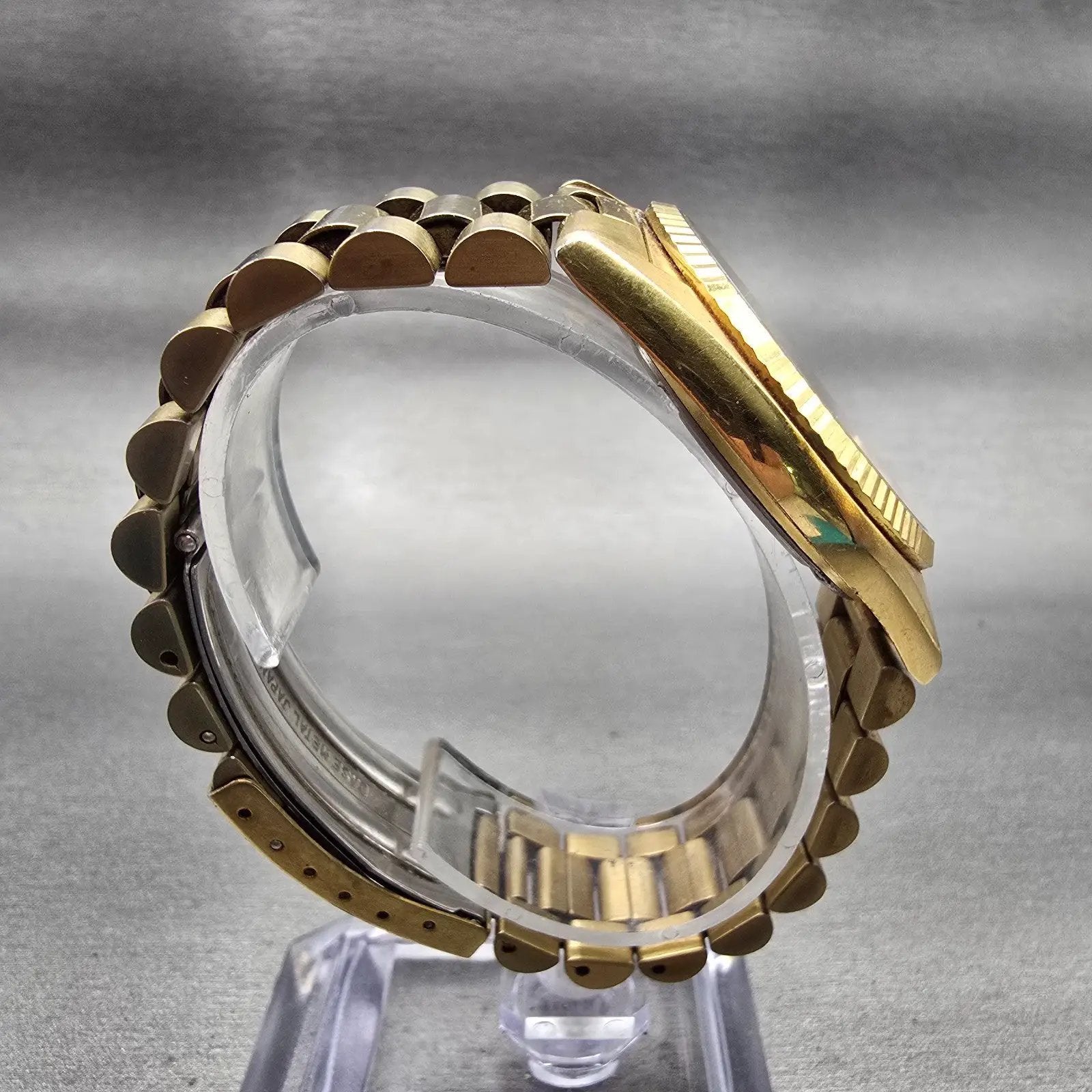 Seiko SQ President Watch Men 36mm Gold Dial Gold Tone Daydate 5Y23-8A69 New Batt8