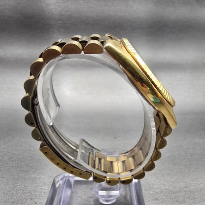 Seiko SQ President Watch Men 36mm Gold Dial Gold Tone Daydate 5Y23-8A69 New Batt8