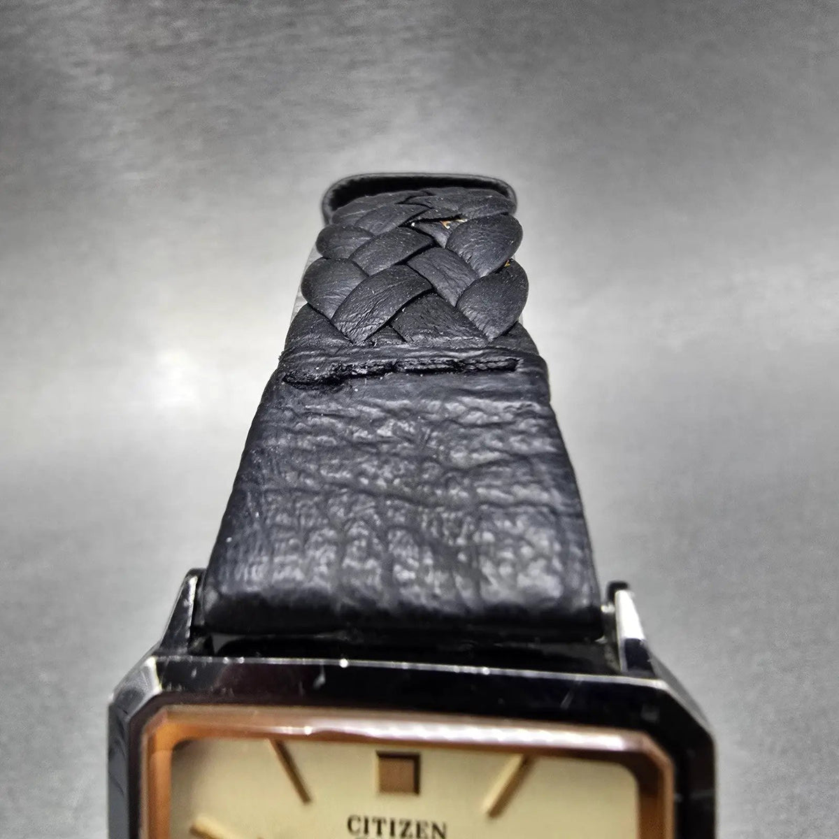 Citizen Tank Watch Men 28mm Champagne Dial Black Date 2818-266528 PARTS5