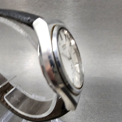 Seiko Silverwave Watch Men 35mm White Dial Steel Round 7121-7010 New Battery
