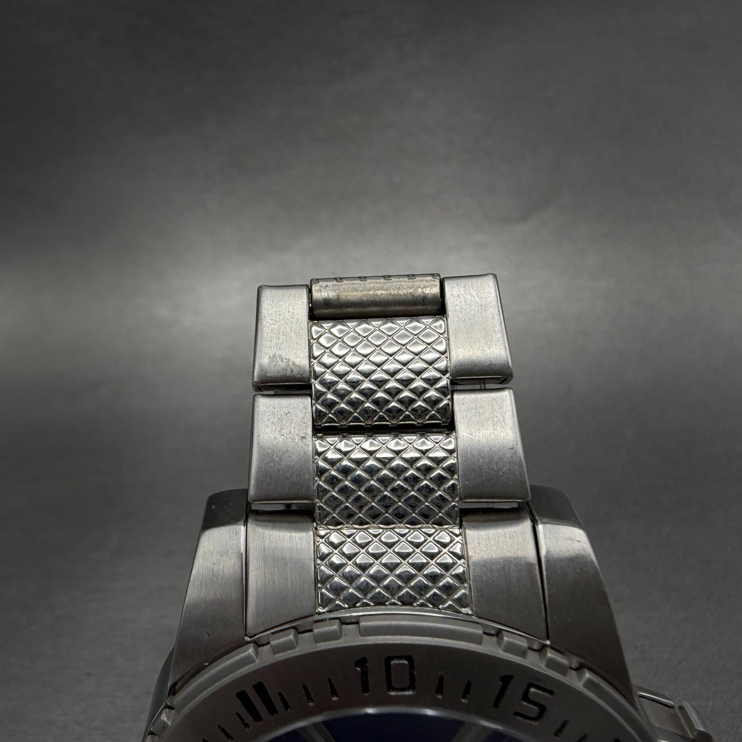 Invicta Watch Men 44mm Blue Dial Silver Tone Daydate Round 5245 New battery4