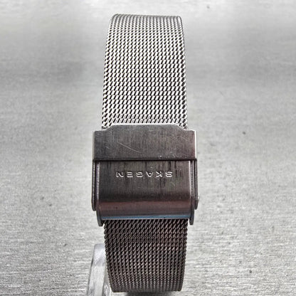 Skagen Watch Women 29mm Silver Dial Silver Tone Round Mesh Band 233SSS New Batt7