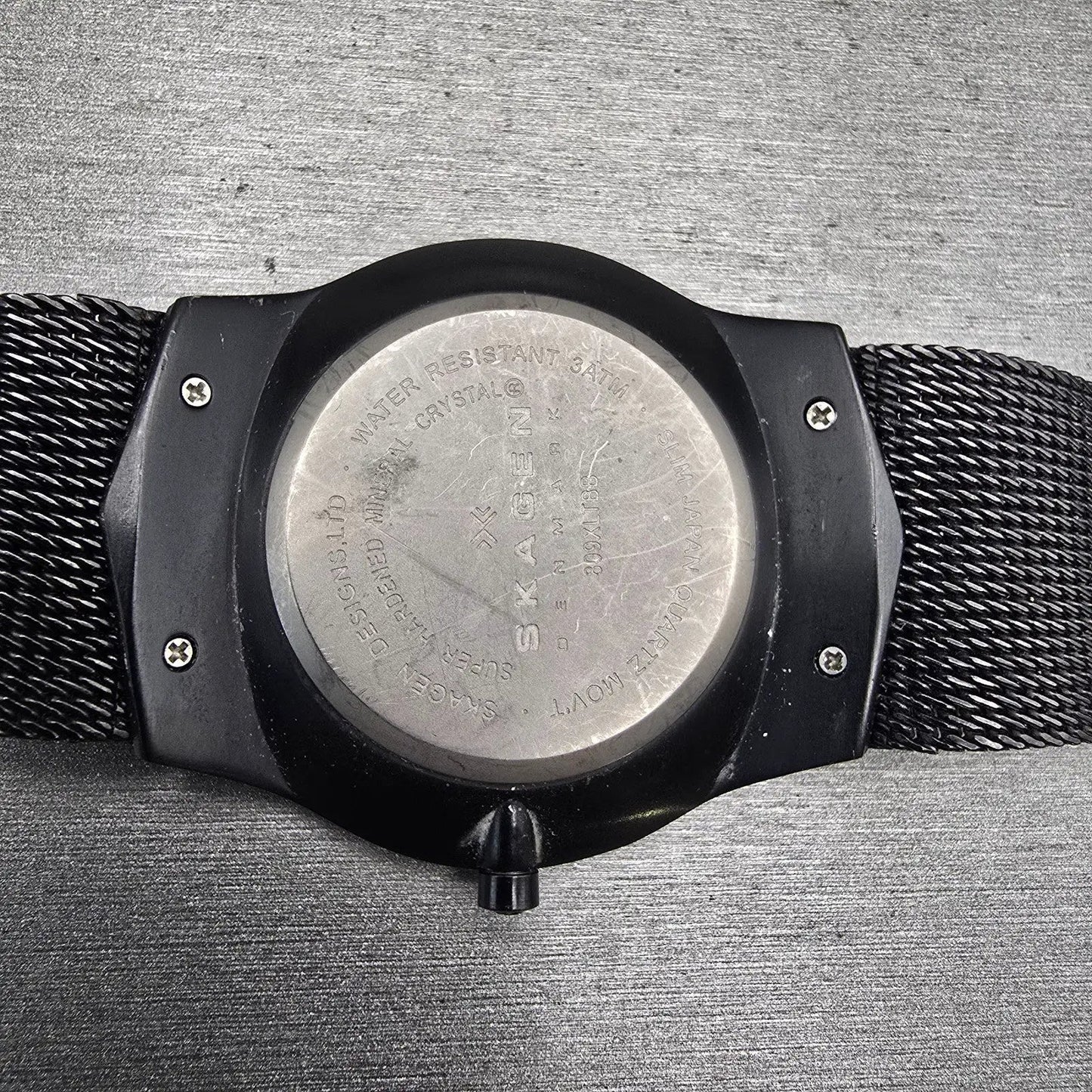 Skagen Titanium Watch Men 40mm Black Dial Black Tone Daydate 809XLTBB New Batt10