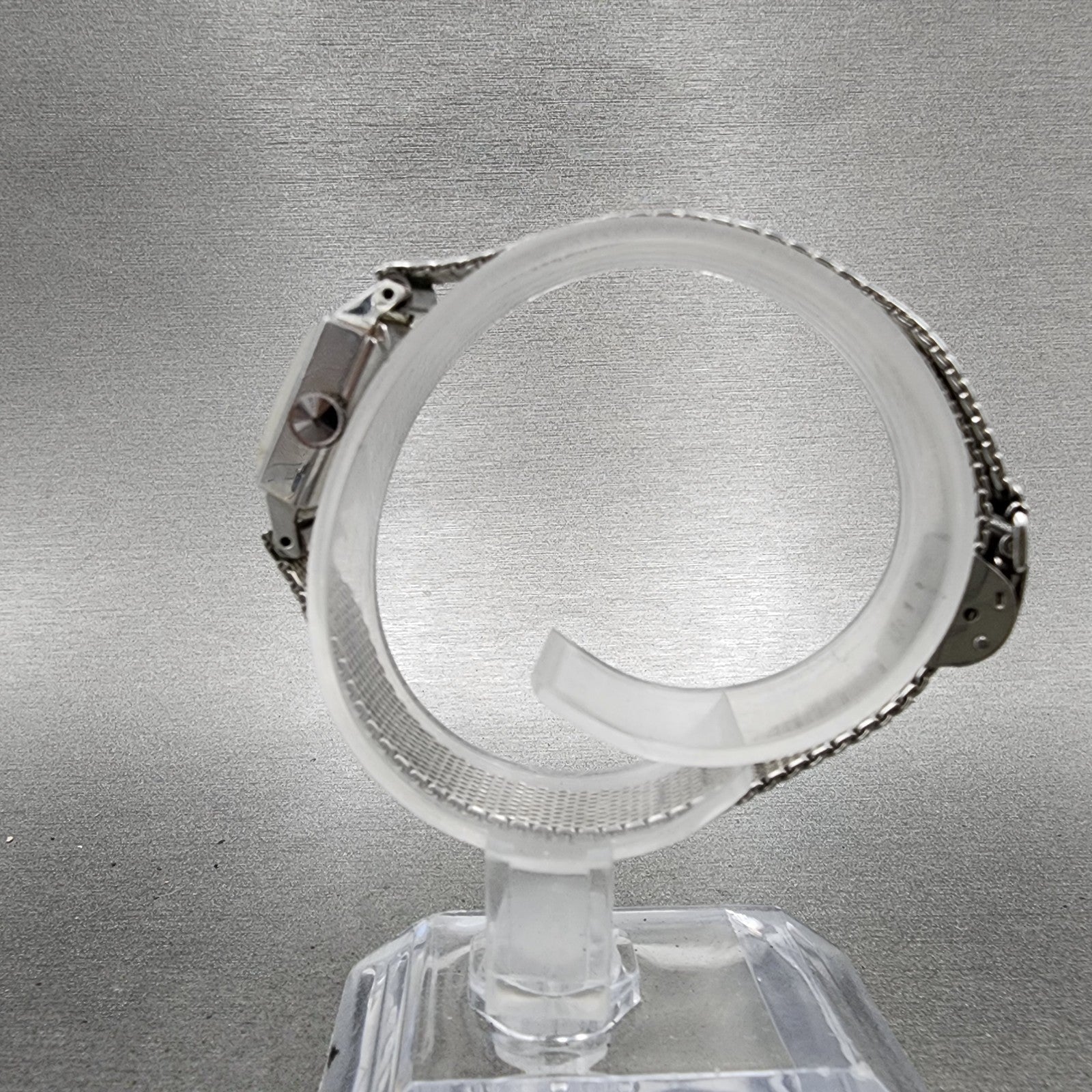 Seiko Solar Special Tank Watch Women 15mm Silver Tone Stainless Steel Runs6