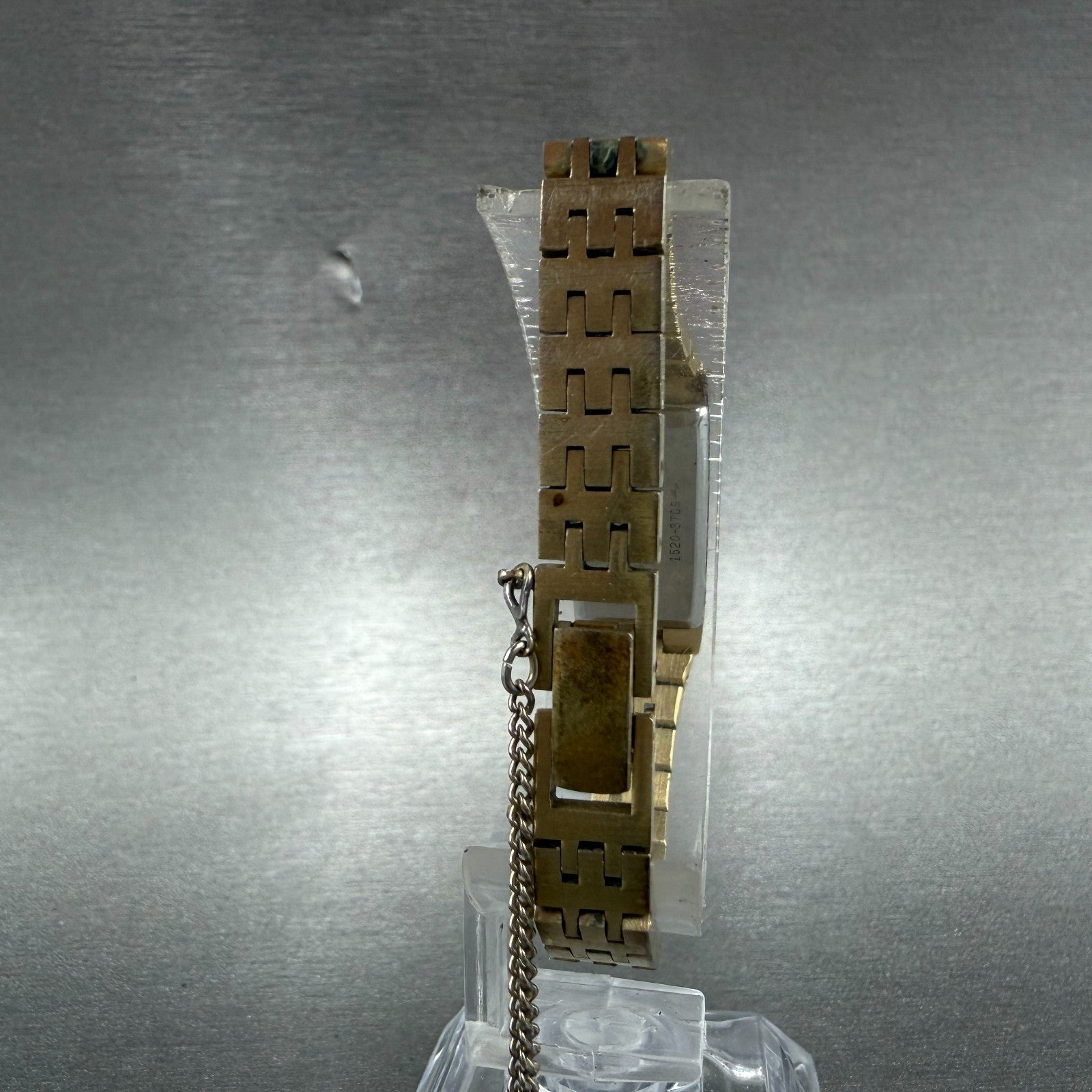 Seiko Tank Watch Women 12mm Champagne Dial Gold Tone Rectangle Manual Wind Runs57