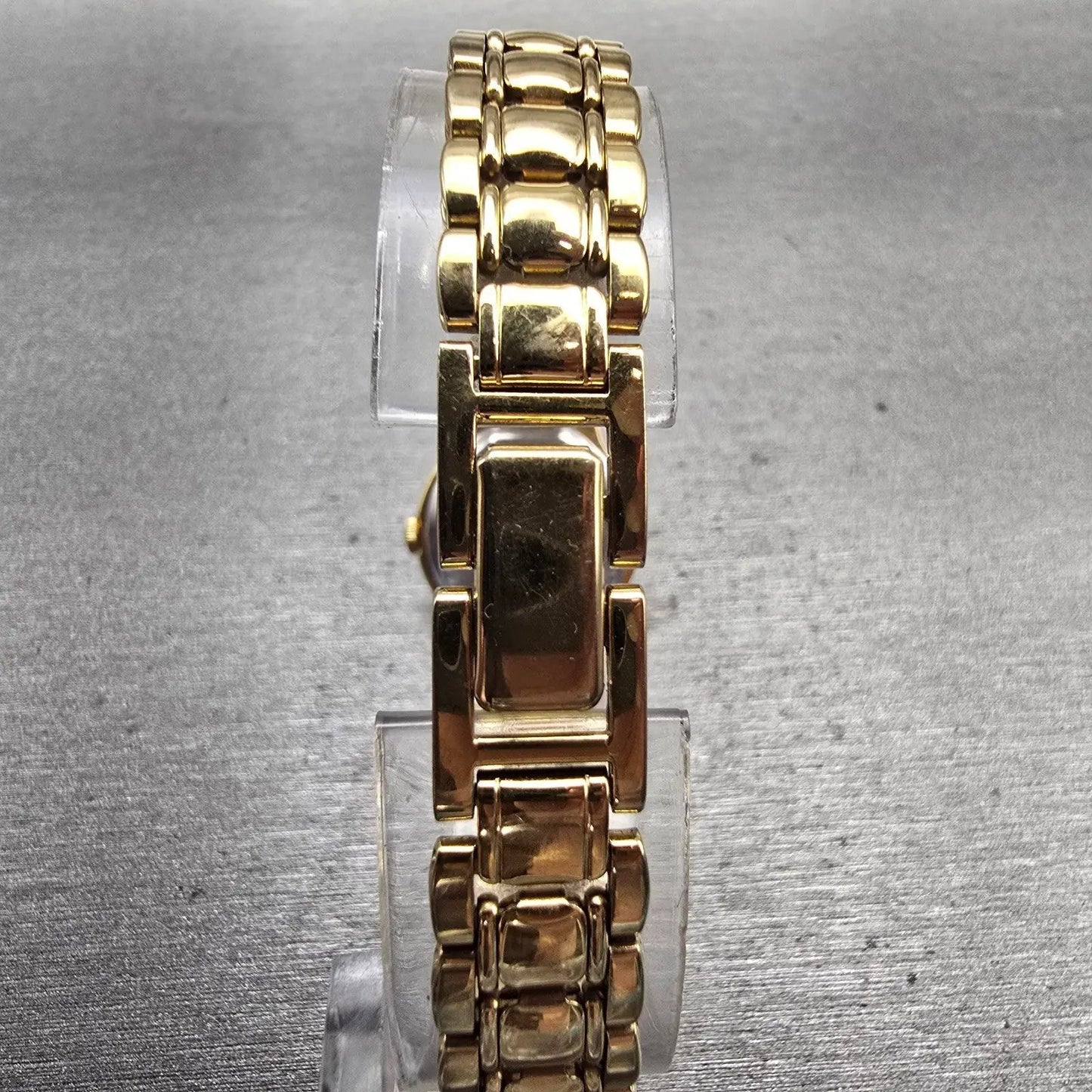 Seiko Watch Women 20mm Gold Dial Gold Tone Round 1N01 New Battery Vintage7