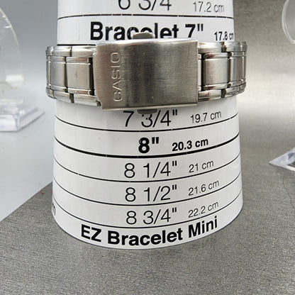 Casio Women Diver Watch Women 33mm Pink Dial Silver Tone Date LTD1035 New Batt10