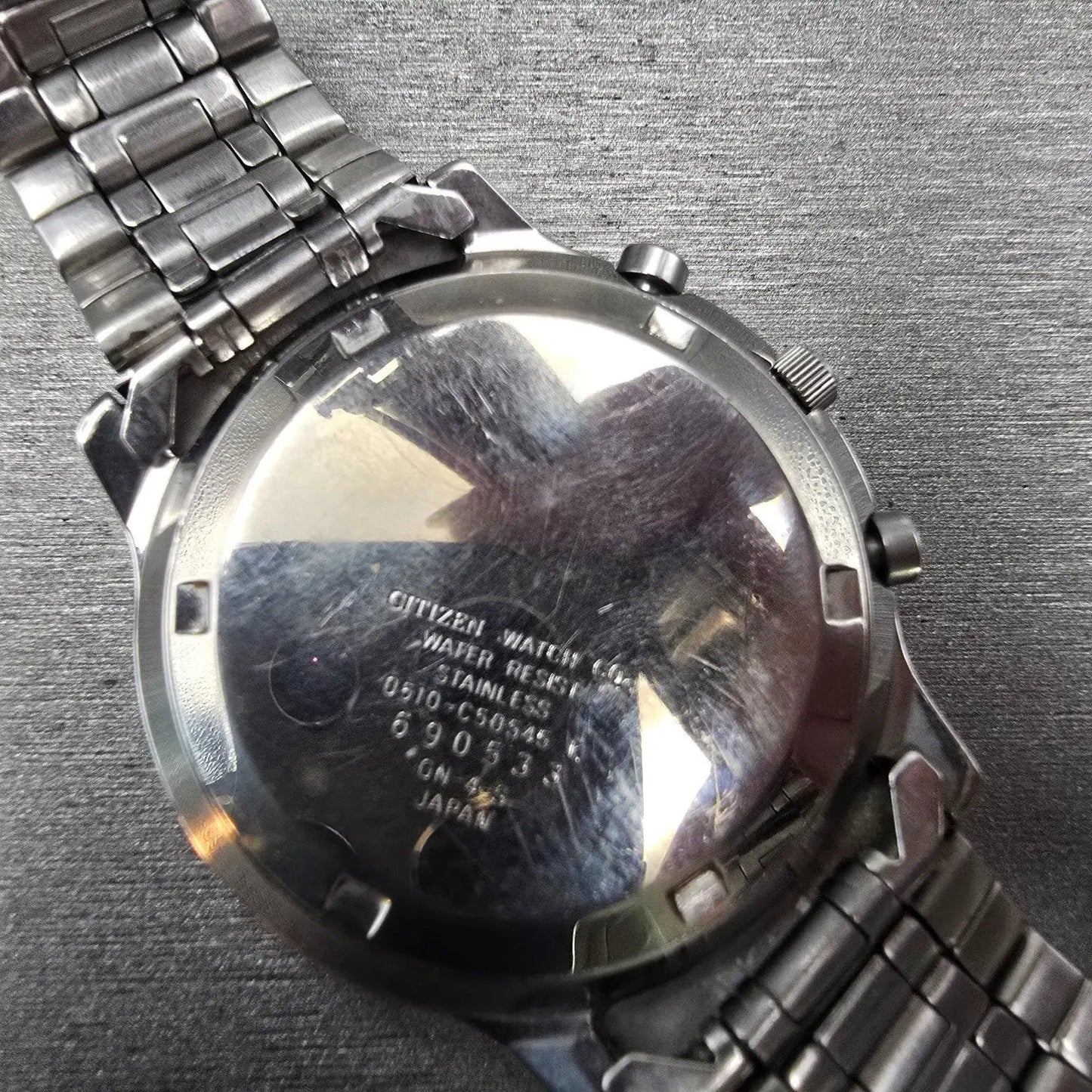 Citizen Chronograph Watch Men 39mm Black Dial Silver Tone 0510-C50545 New Batt10