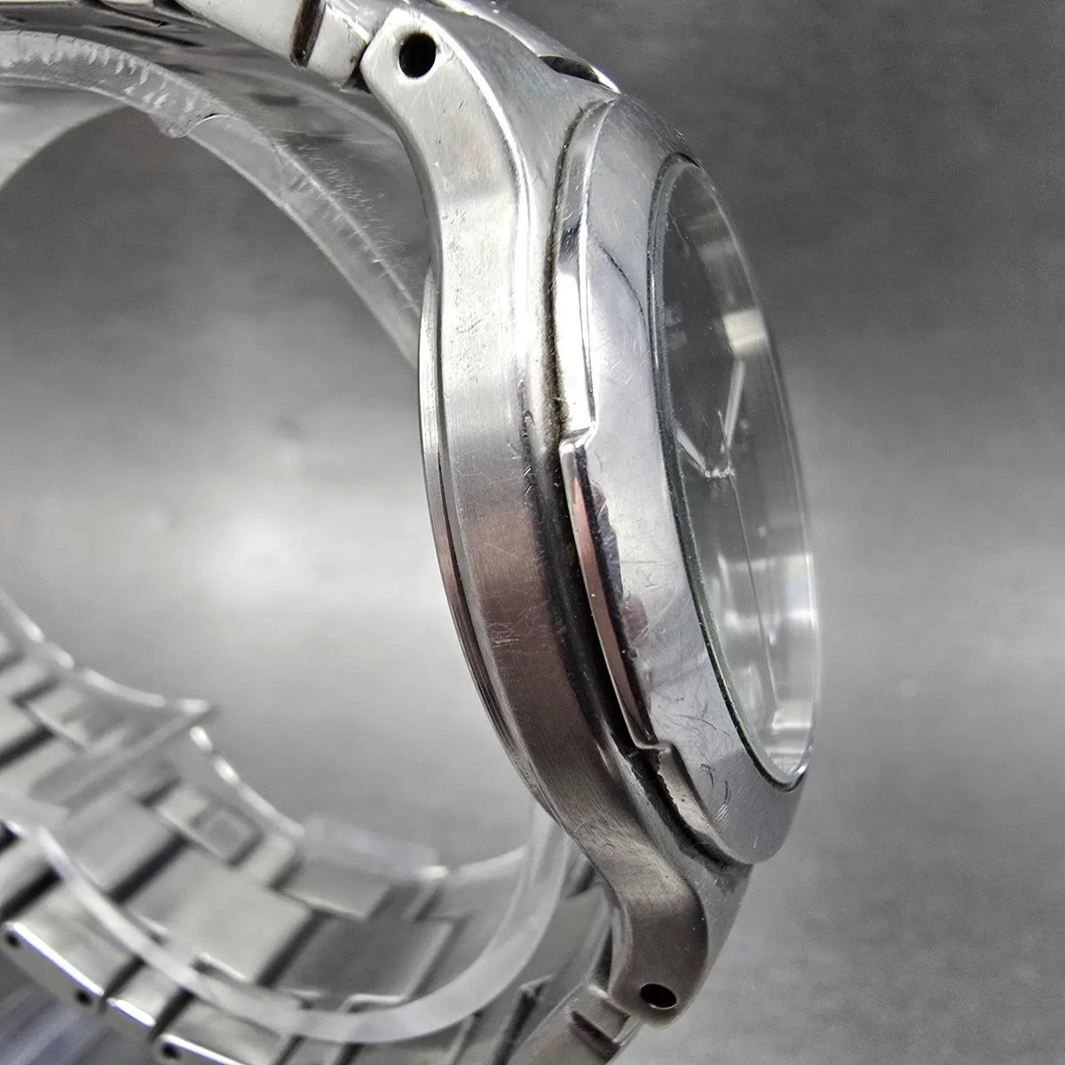 Citizen Eco-Drive Watch Men 36mm Black Dial Silver Tone Date E111-K16750 Runs K3