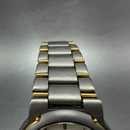 Citizen Attesa Watch Men 33mm Cream Dial Two Tone Titanium Date New Battery4