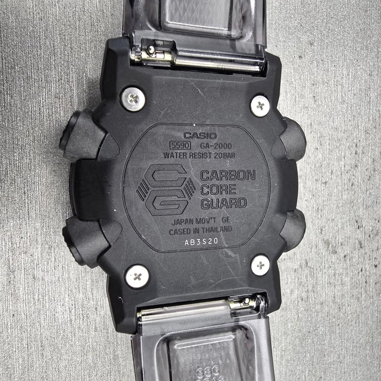 Casio G-Shock GA-2000 Watch Men 48mm Black Dial Black Chrono Alarm New Battery10