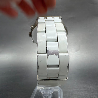 Swatch Irony Diaphane Full-Blooded Chrono Watch Men 43mm White Dial Clear NewBat7