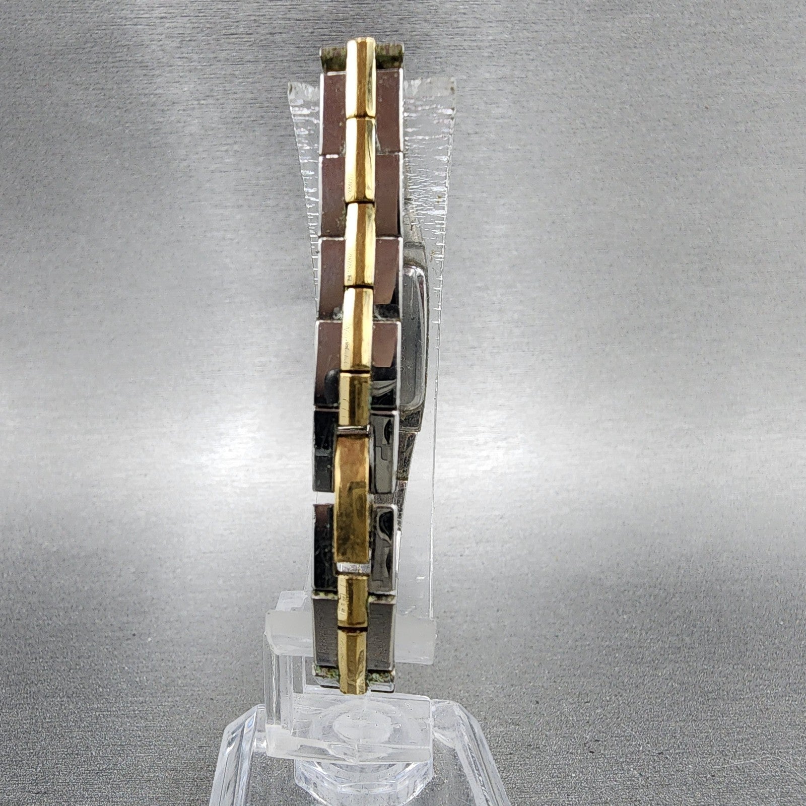 Seiko Tank Watch Women 13mm White Dial two Tone Rectangle 2E200AY0 New Battery7