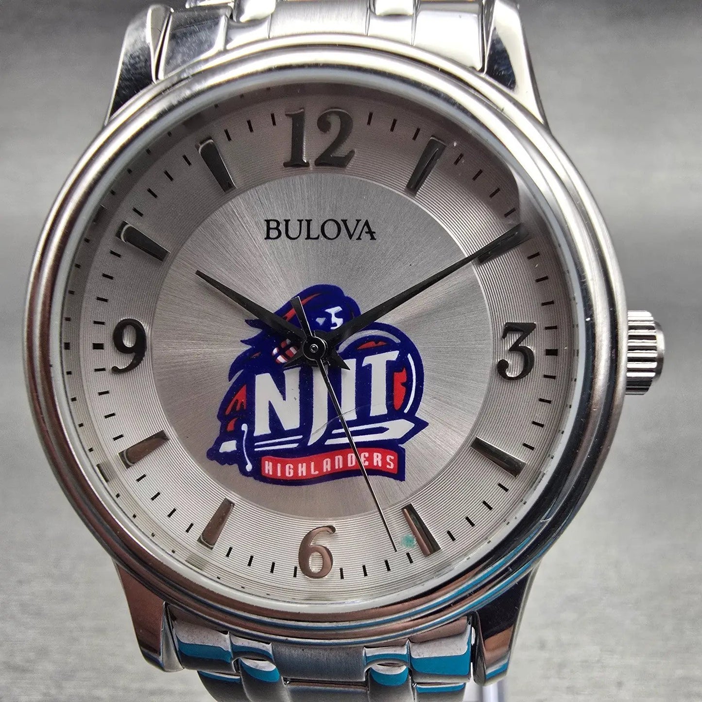 Bulova NJIT Watch Men 38mm Silver Dial Silver Tone Round 96A000 New Battery1