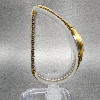 Seiko Watch Women 21mm Champagne Dial Gold Tone Round V4011221 New Battery9