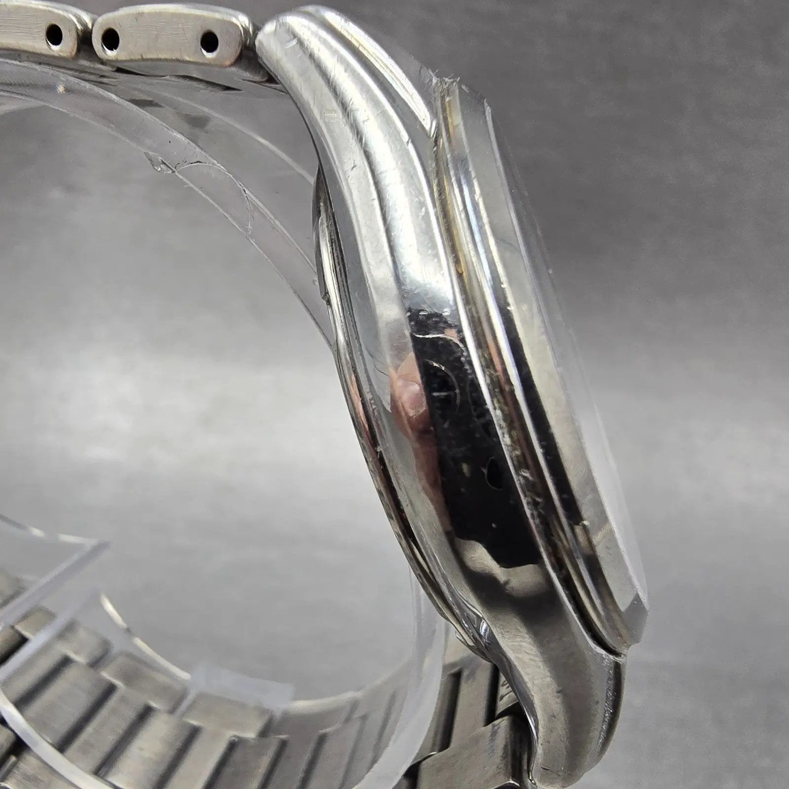 Seiko Solar Watch Men 38mm Silver Dial Titanium Date Atomic 7B22-0AD0 PARTS4
