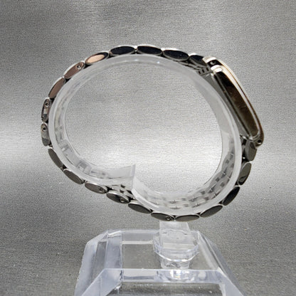 Seiko Tank Watch Women 23mm Silver Dial Silver Tone V7005J10 New Battery8