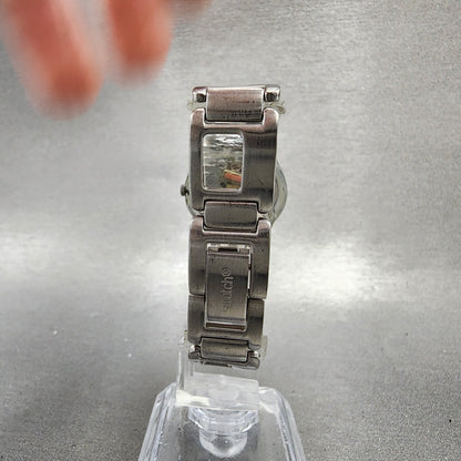 Swatch Watch Women 25mm Silver Dial Clear Case Round New Battery VTG7