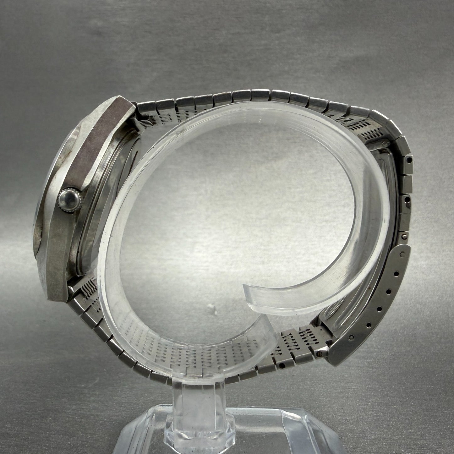 Seiko Watch Men 36mm Silver Dial Silver Tone Daydate 0843-8041 New Battery VTG6