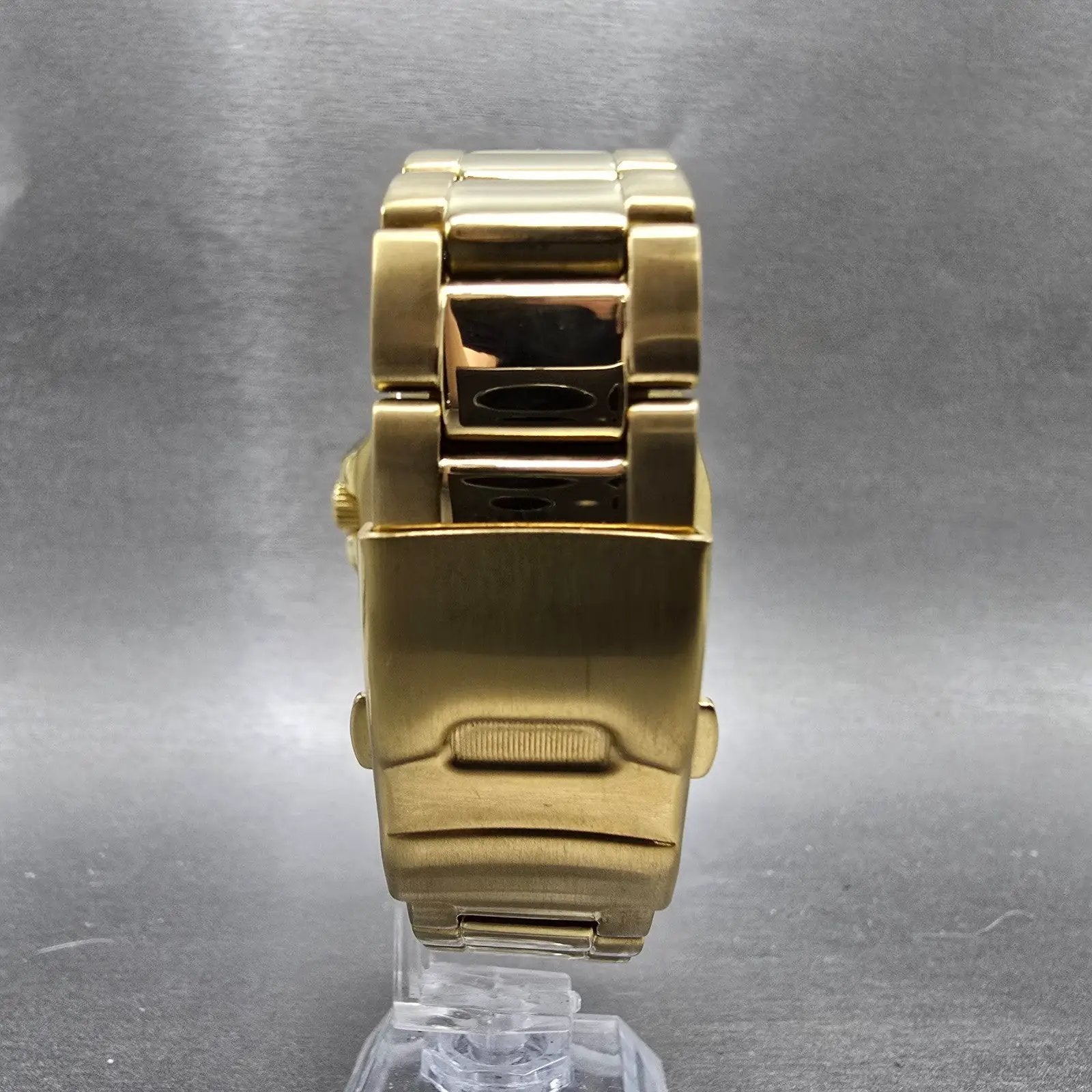 Stuhrling Depthmaster Dive Watch Men 43mm Blue Dial Gold Dial Date Round NewBatt7