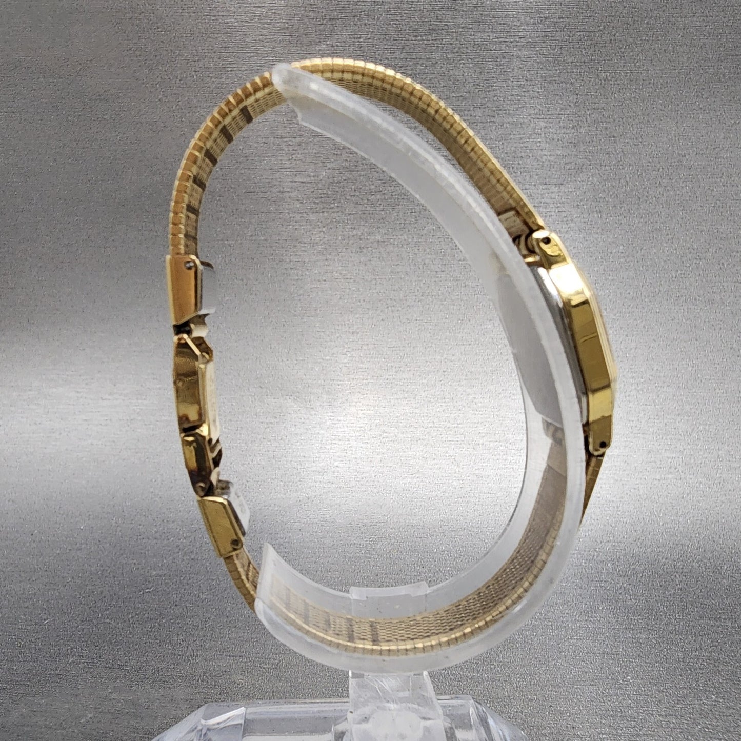 Seiko Watch Women 16mm Brown Dial Gold Tone Octagon 2C205769 New Battery VTG8