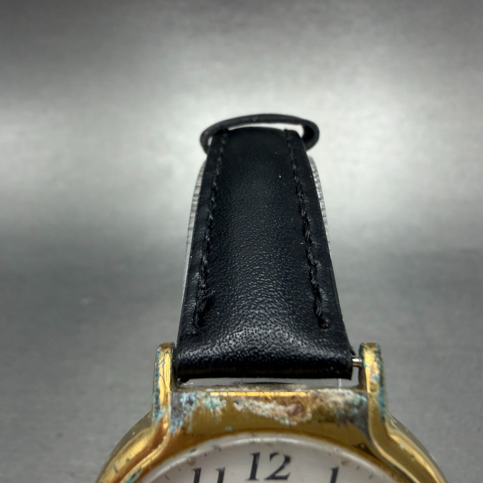 Seiko Watch Men 33mm White Dial Gold Tone Date Round V732-0220 New Battery4