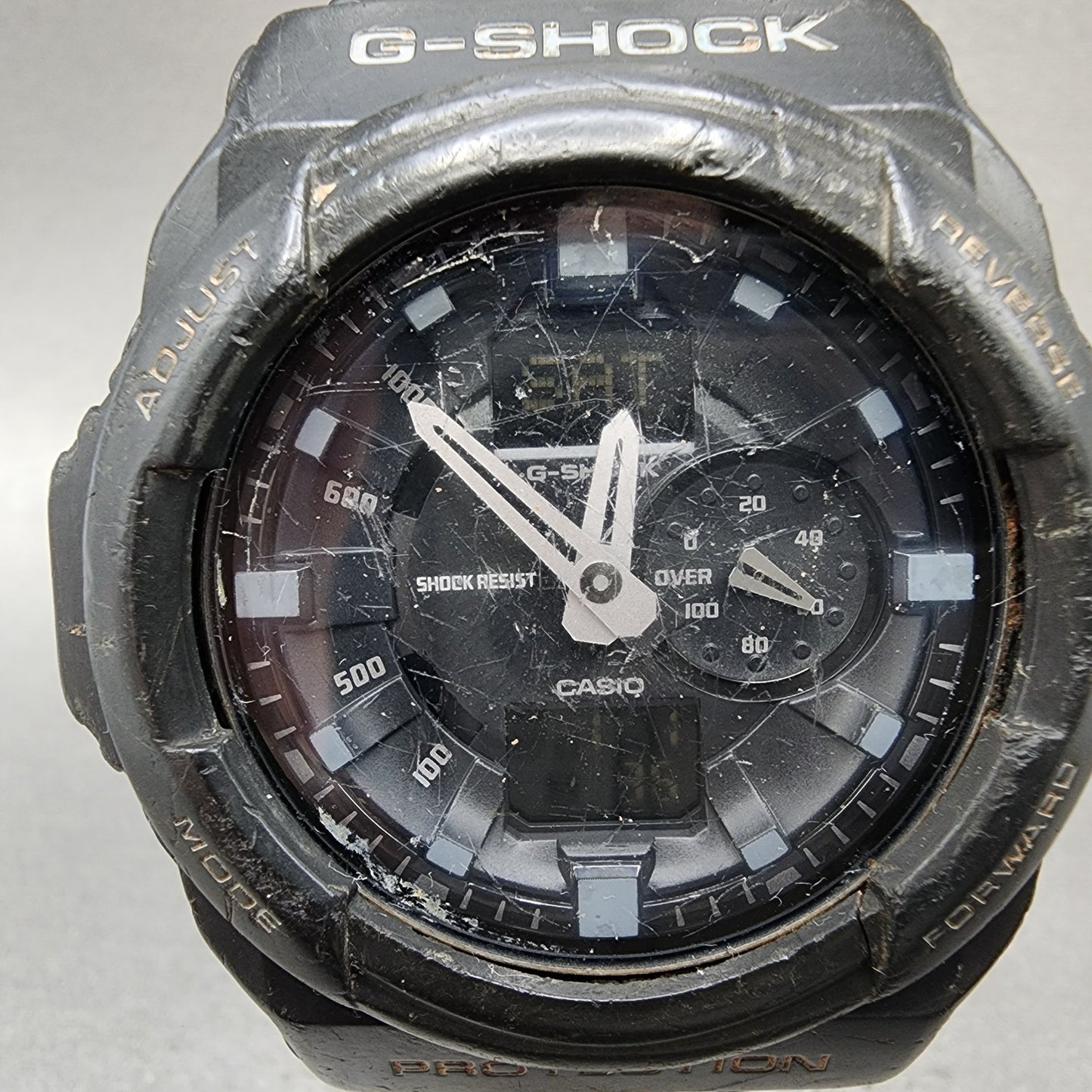 Casio GShock GA150 Watch Men 53mm Black Analog Digital Alarm Chrono New Batt1