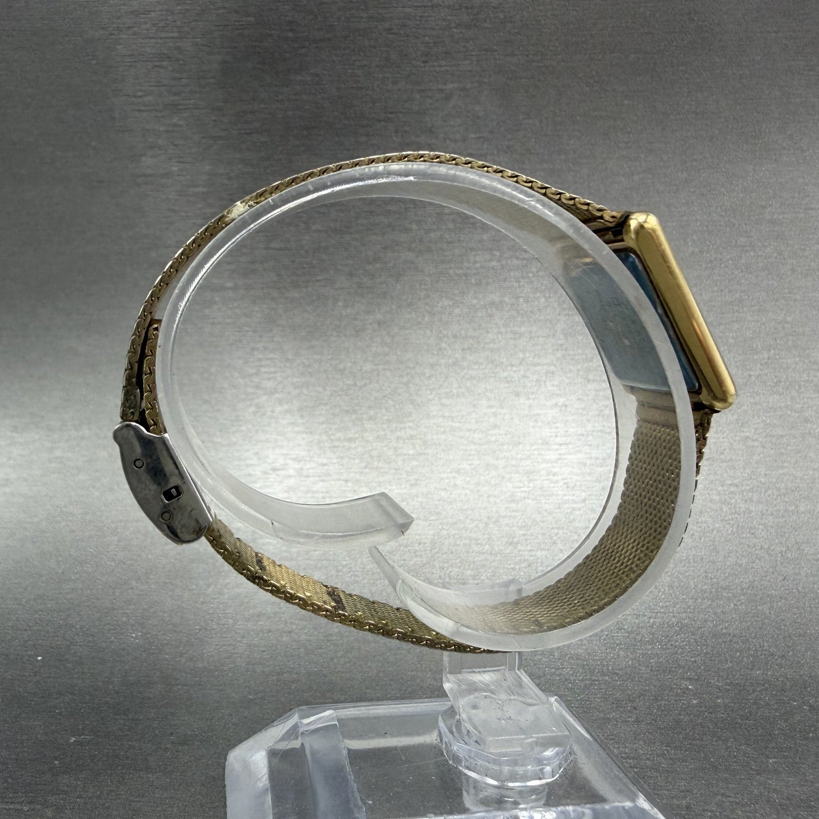 Seiko Tank Watch Women 18mm Champagne Dial Gold Tone 1400-5030 New Battery8