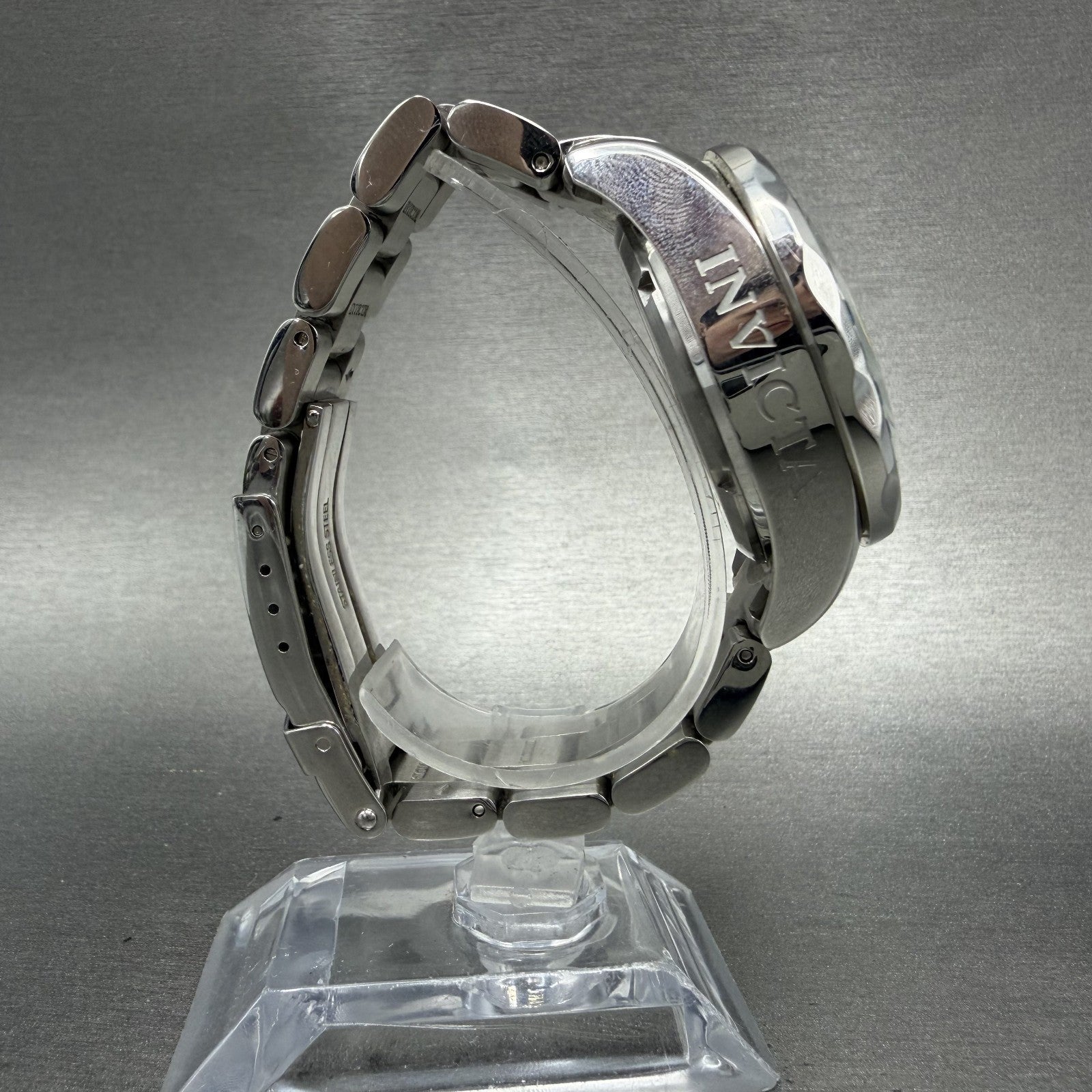 Invicta Grand Diver Watch Women 38mm Silver Dial Steel Gem Set Date Automatic8