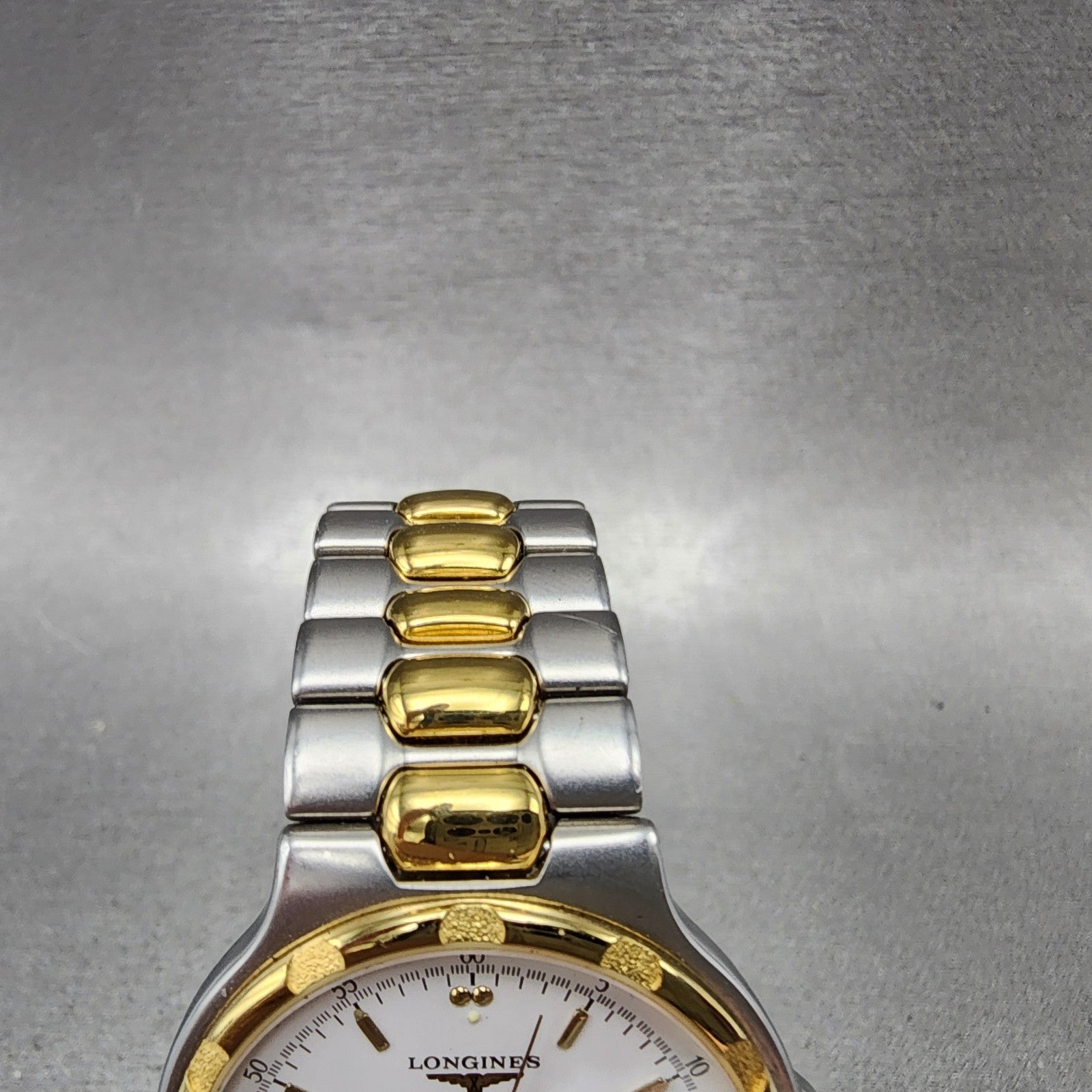 Longines Conquest VHP Watch Men 35mm White Dial Two Tone Date Round New Battery4