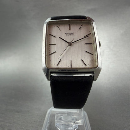 Seiko Tank Watch Men 27mm Silver Dial Silver Tone Rectangle 7431-5210 NewBattery5