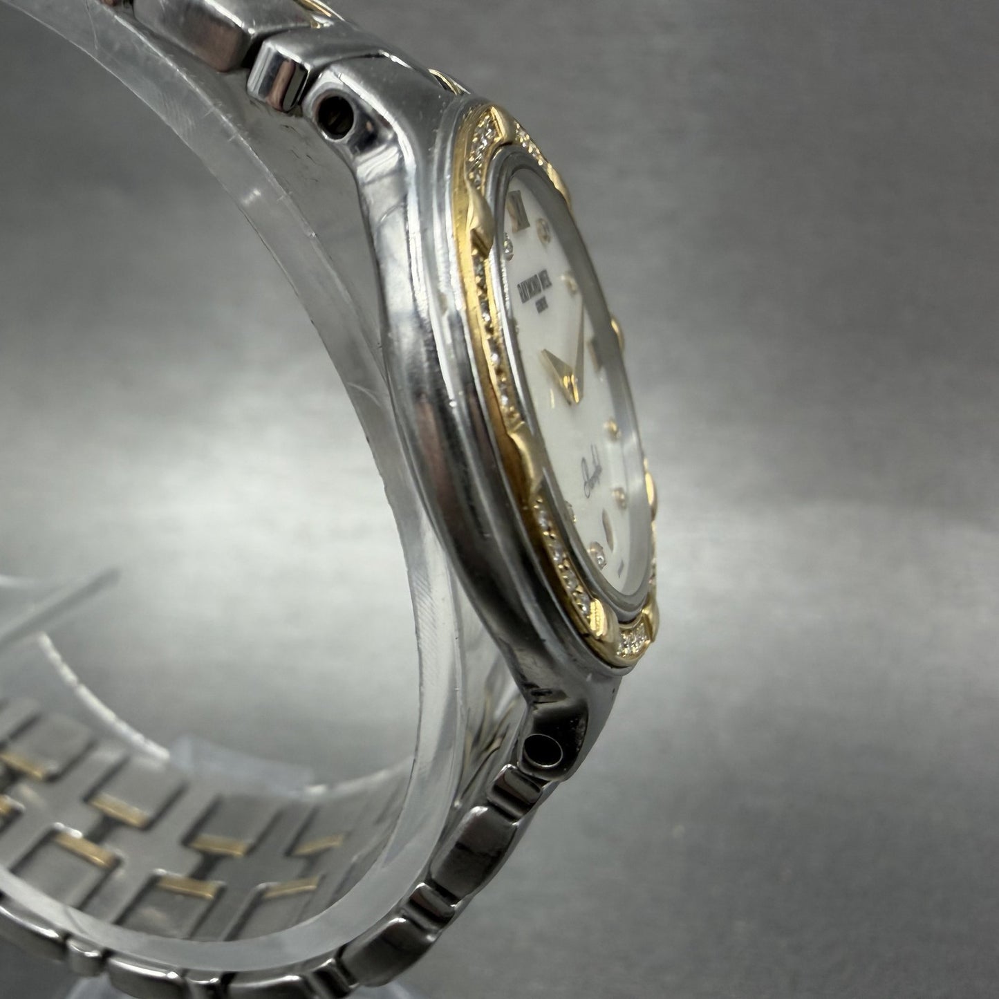 Raymond Weil Parsifal Watch Women 27mm MOP Dial Steel Diamond Bezel Date NewbatA3