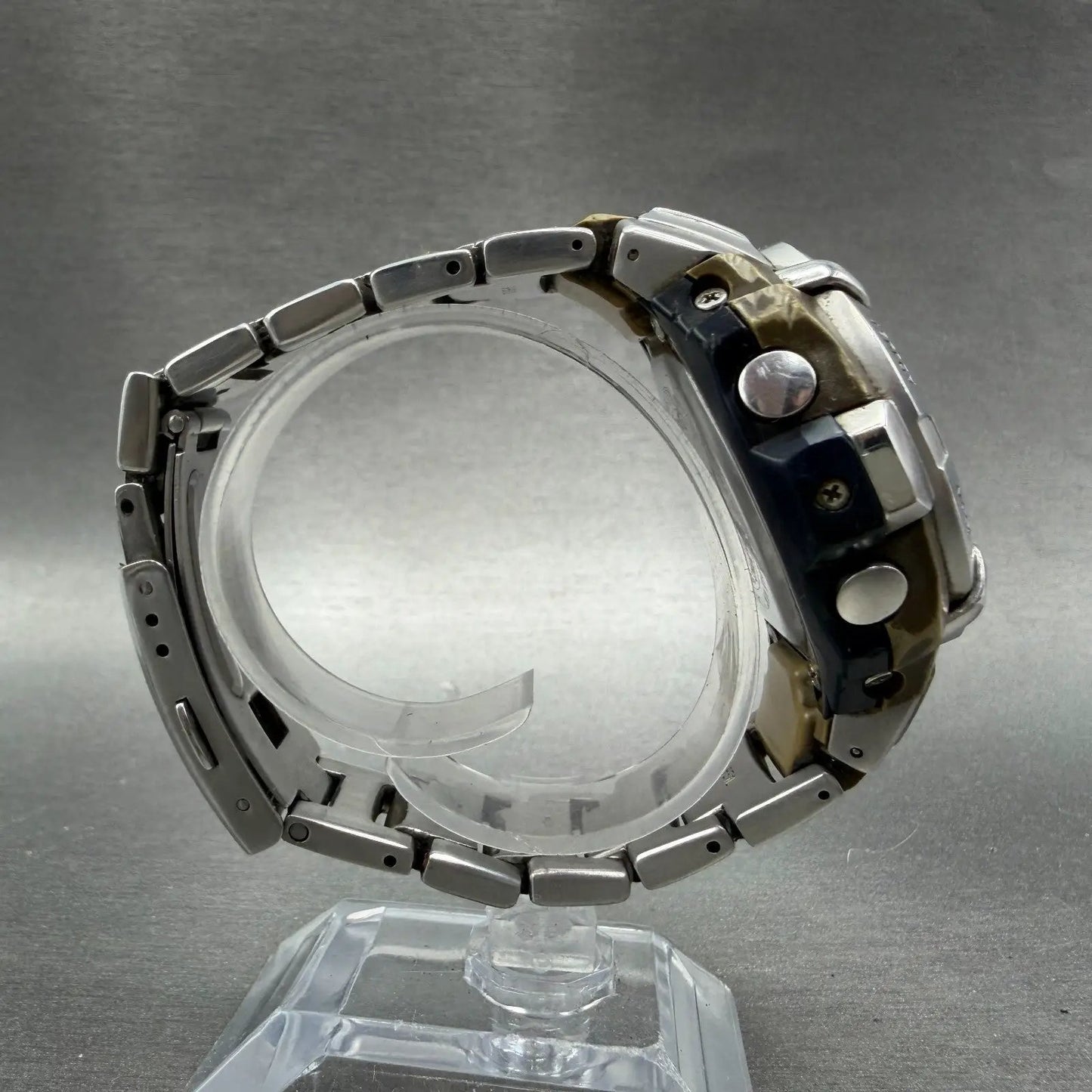 Casio G-Shock G-511 Watch Men 45mm Blue Dial Silver Alarm Chrono READ!! New Batt8