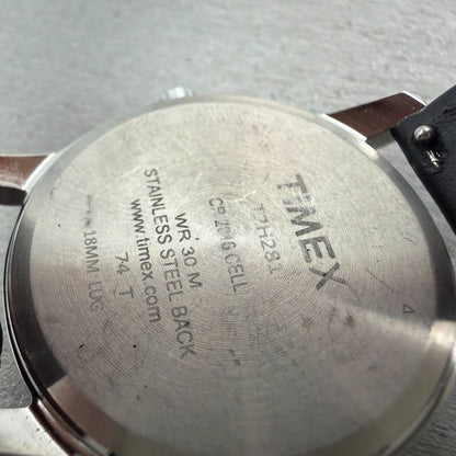 Timex Easy Reader Watch Men 35mm White Dial Silver Tone Round New Battery ABC9