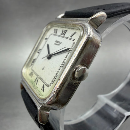 Seiko Watch Women 24mm Silver Dial Silver Tone Rectangle 2621-5140 New Battery2