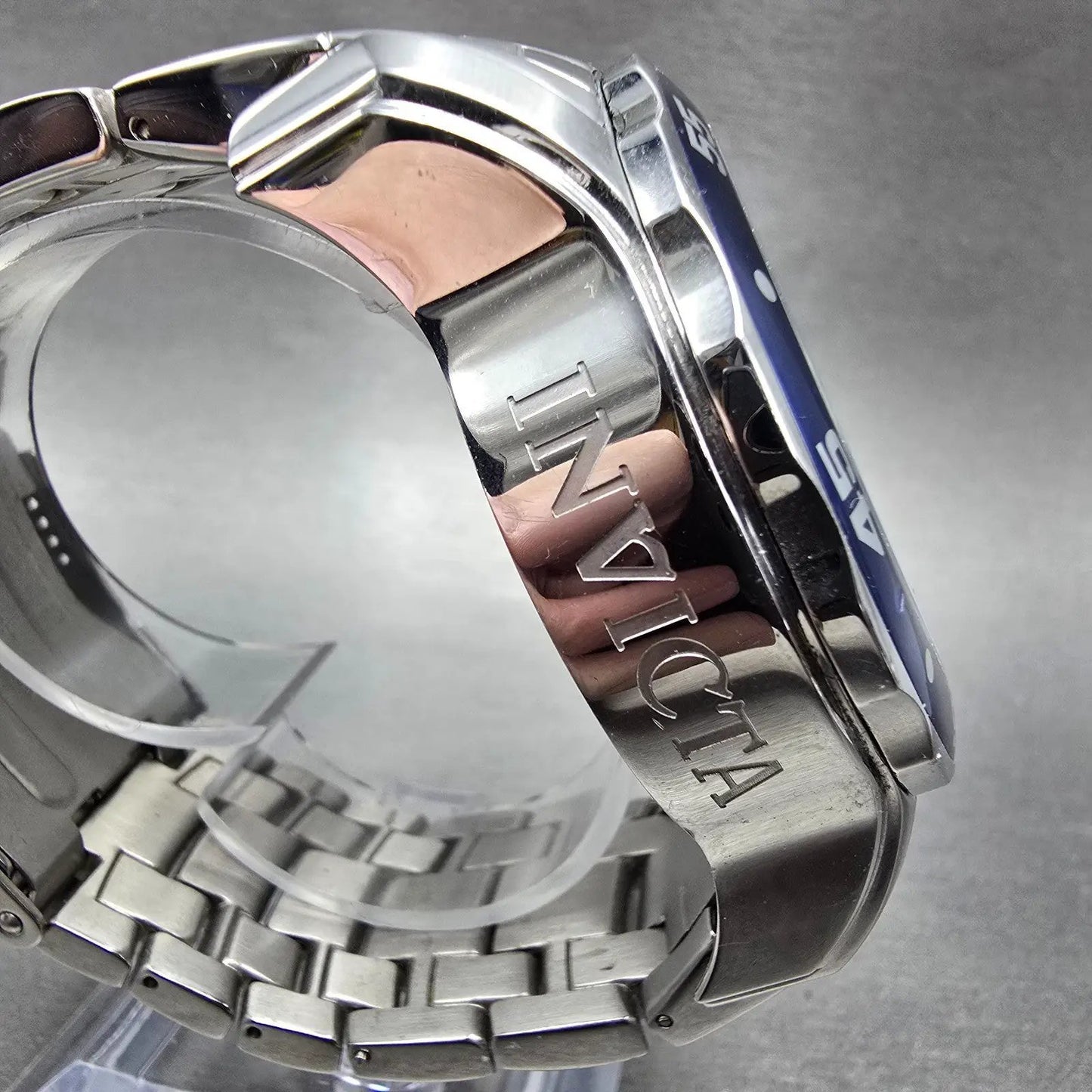 Invicta Pro Diver Watch Men 48mm Blue Dial Silver Tone Daydate 7496 New Battery4