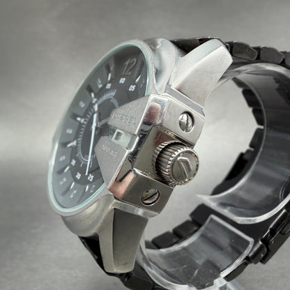 Diesel Watch Men 45mm Black Dial Steel Date Round DZ1206 New Battery2