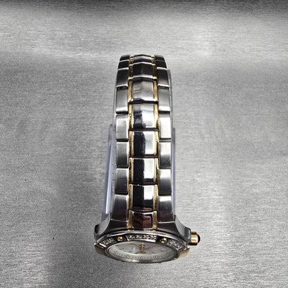 Seiko Coutura Watch Women 26mm MOP Dial Two Tone Date Gemmed 7N82-0CG0 New Batt4